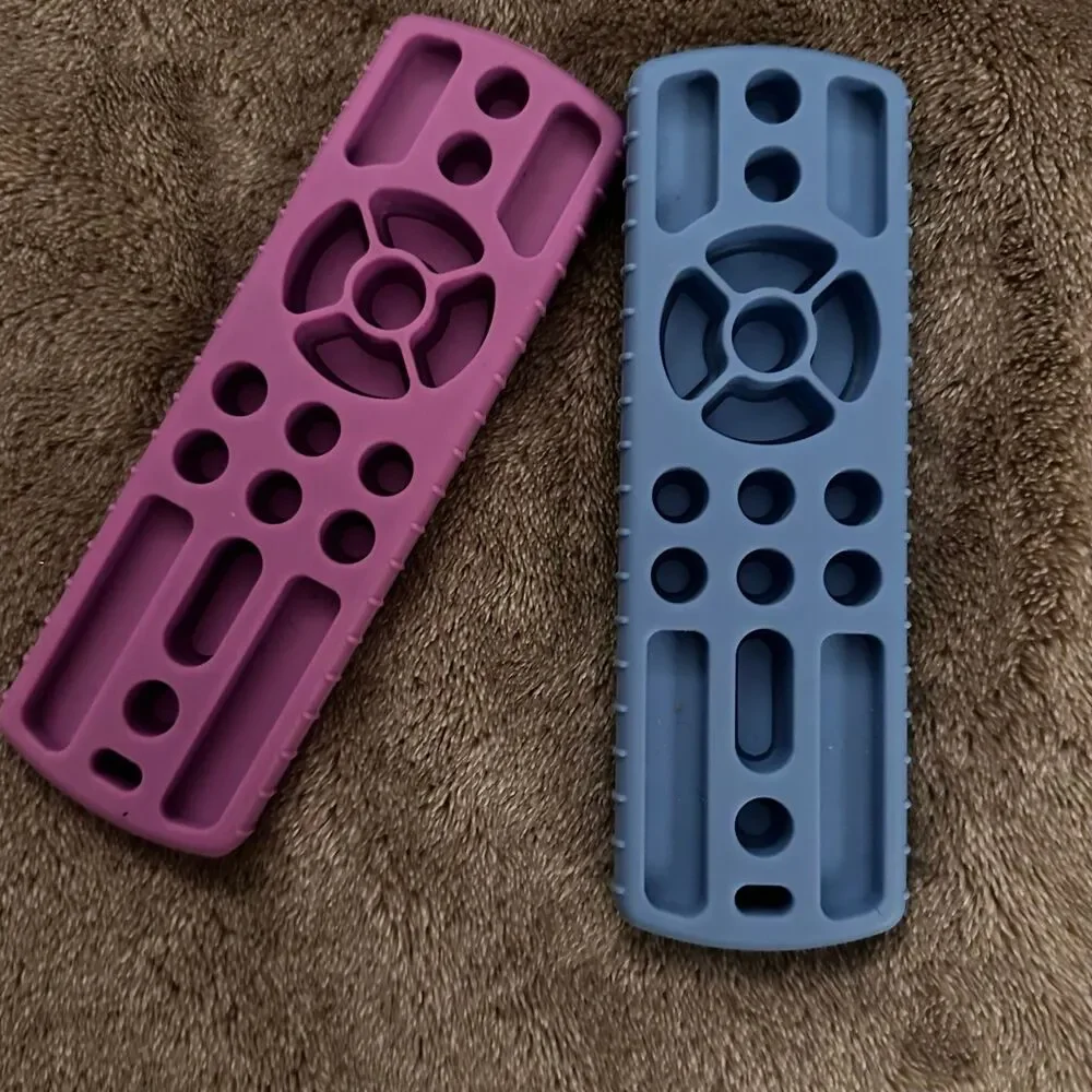 TV Remote Control Shape Teething Toy Educational Safe Bright Color Chew Sensory